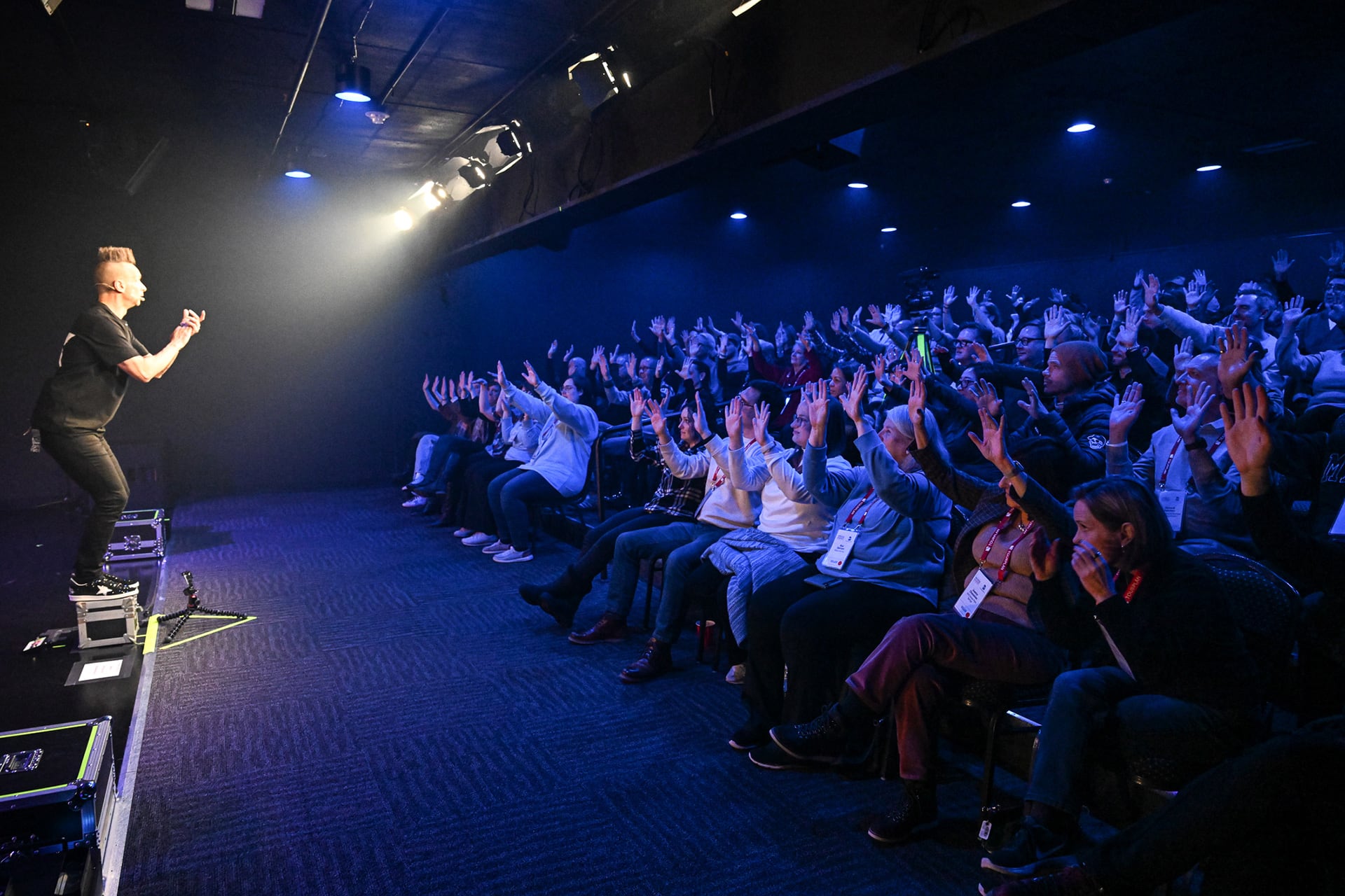 Crowd seeing a show at Niagara Falls Magic Theatre in Niagara Falls, NY, USA
